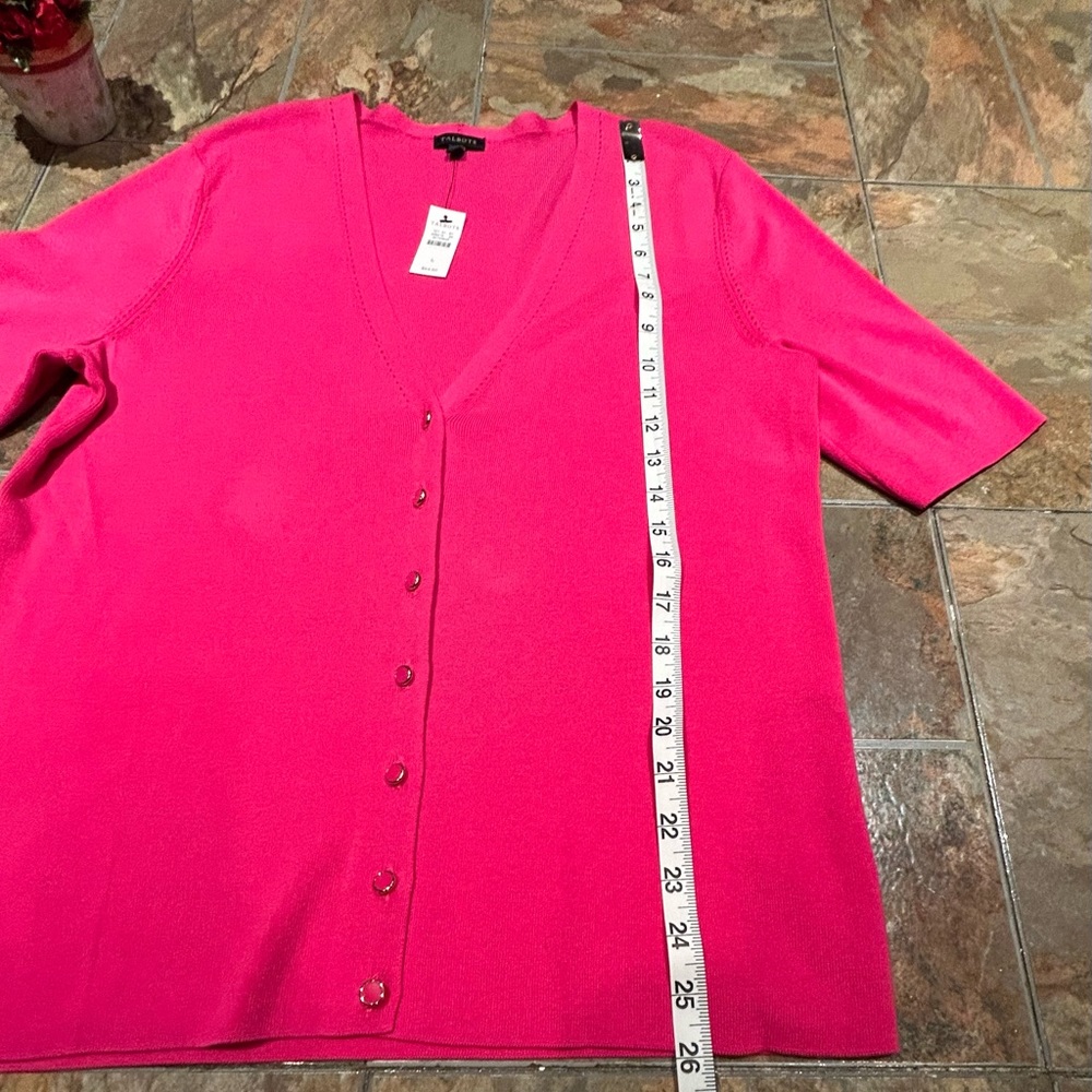 Talbots Pretty in a pink Cardigan - Picture 3 of 11